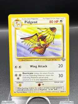 Pokemon TCG Pidgeot Jungle Card 24/64 Unlimited Non-Holo Rare LP - Image 1