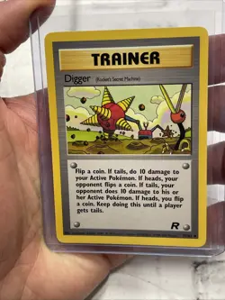 Pokemon Card Digger 75/82 UNLIMITED Team Rocket WOTC Uncommon NM Vintage Pokemon - Image 1
