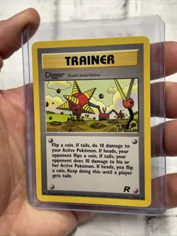 Pokemon Card Digger 75/82 UNLIMITED Team Rocket WOTC Uncommon NM Vintage Pokemon - Image 2