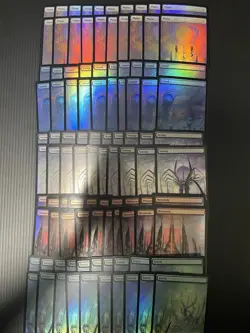 mtg phyrexia all will be one Basic land ×100 Each of 10 Full art Foil land - Image 1
