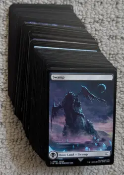 100 Full Art Non-Foil Basic Lands. 20 each color. Read description - Image 1