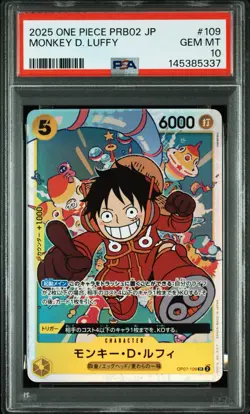 2025 ONE PIECE PRB02 JP MONKEY D. LUFFY OP07-109 PSA 10 - Image 1