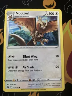 Pokemon Card 121/189 NOCTOWL - ASTRAL RADIANCE - Regular - UNCOMMON - NM - Image 1