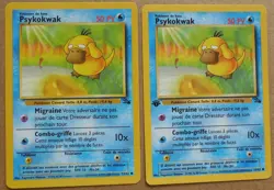 French Psykokwak (Psyduck) 53/62 Common 1st Edition Fossil Set Bonus Card NM - Image 1
