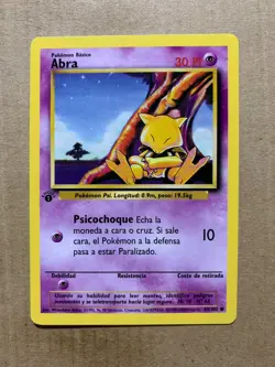 1st Edition SPANISH Abra 43/102 Base Set - Common Pokemon Card - NM/Mint - Image 1