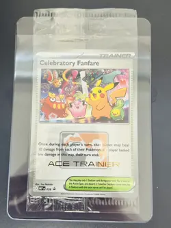 Pokemon TCG - Celebratory Fanfare MEP 028 ACE Trainer Card Promo 2025 - SEALED - Image 1