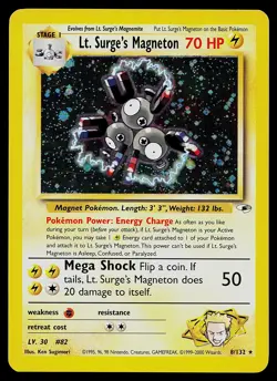 Pokemon Card - Lt. Surge's Magneton Gym Heroes 8/132 Holo Rare - Image 1