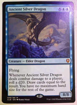 Ancient Silver Dragon Regular NM Commander Legends Baldur's Gate MTG - Image 1