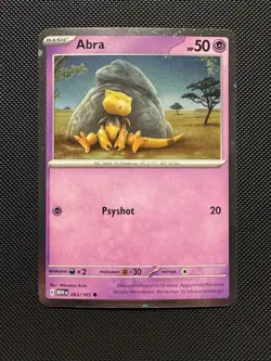 Pokemon TCG Abra 063/165 (Cosmos Holo) Sv: Scarlet & Violet Promo Card Near Mint - Image 1