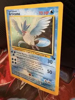 Articuno Holo 2/62 Fossil WOTC 1999 Pokemon Card MP Vintage - Image 3
