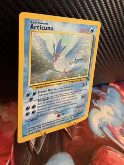 Articuno Holo 2/62 Fossil WOTC 1999 Pokemon Card MP Vintage - Image 4