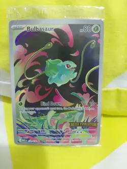 Bulbasaur - 133/132 - Stamped Promo - Mega Evolutions - Pokemon Card - SEALED - Image 1