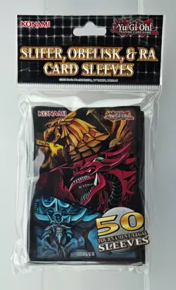 Yu-Gi-Oh! Slifer Obelisk Ra 50 Tournament Legal Card Sleeves Konami New Sealed - Image 1