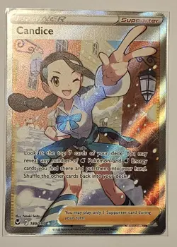 Candice 189/195 Full Art Silver Tempest Holo Pokemon TCG & Bonus Card - Image 2