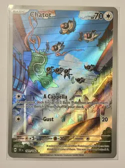 Chatot 181/162 Illustration Rare Temporal Forces Pokemon TCG & Bonus Card - Image 2