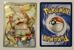 Hisuian Growlithe 181/167 Twilight Masquerade Holo Pokemon TCG & Bonus Card - Image 1