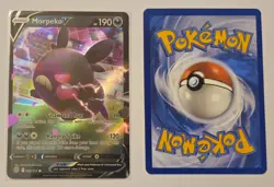 Morpeko V 095/172 Full Art Brilliant Stars Holo Pokemon TCG & Bonus Card - Image 1