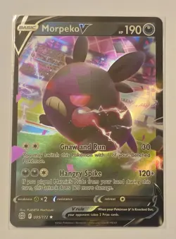 Morpeko V 095/172 Full Art Brilliant Stars Holo Pokemon TCG & Bonus Card - Image 2