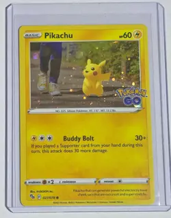 Pikachu Cosmos Holo 027/078 Pokemon GO Promo Pokemon TCG & Bonus Card - Image 2