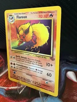 Vintage WOTC Flareon Holo 3/64 Jungle Pokemon Card LP Clean Holo 1999 - Image 3