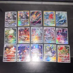 Pokemon TCG Full Art Holo Card Lot 15 Cards - Image 1