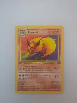 Pokemon TCG Flareon Card 19/64, Regular Rare, 1st Edition, Jungle Set - Image 1