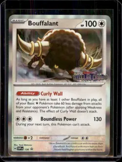 Bouffalant SVP136 Stellar Crown - Pre Release Promo Card - Stamped - Image 1