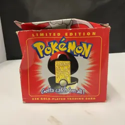 SEALED MEWTWO Pokemon 23K Gold Plated Trading Card 1999 Burger King Limited - Image 1