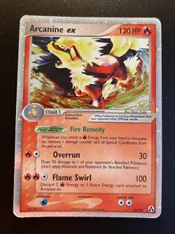 Pokemon Card-Arcanine Ex-83/92-ENG-Ex Hidden Legends -Holo-LP - Image 1