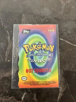 Topps Pokemon Squirtle Die Cut Embossed Card #7 1999 LP - Image 2