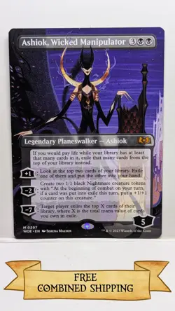 Ashiok, Wicked Manipulator (Borderless) Wilds of Eldraine Regular - Image 1
