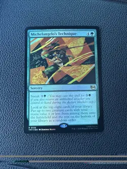 Michelangelo's Technique Foil #122 MTG Teenage Mutant Ninja Turtles TMT EN NM - Image 1