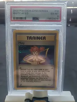Pokemon 2000 Misty Holo Gym Heroes 1st Edition 18/132 Psa 6 - Image 3