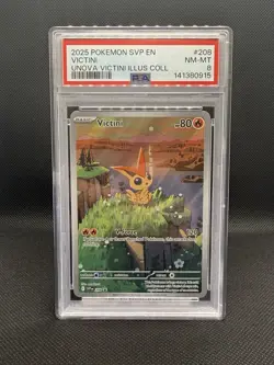 Pokemon Victini 208 Sv: Scarlet & Violet Promo Holo Basic PSA 8 80 HP Card - Image 1