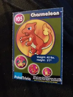 Vintage POKEMON Nintendo TV Pokemon Charmeleon 05 Burger King Promo TRADING CARD - Image 1
