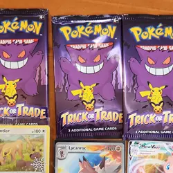POKEMON TCG TRICK OR TRADE LOT PIKACHU V LYCANROC MEW VMAX SEALED PACKS - Image 3