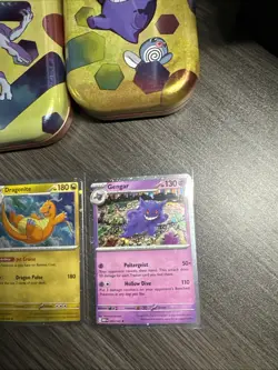 Pokemon TCG Sam's Club 4 Mini Tin Promos 151: Machamp Raichu Gengar Dragonite - Image 2