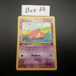 SLOWPOKE 67/82 - 1st Edition thick stamp - Vintage WOTC Pokemon Card - MP/HP - Image 1