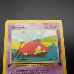 SLOWPOKE 67/82 - 1st Edition thick stamp - Vintage WOTC Pokemon Card - MP/HP - Image 2