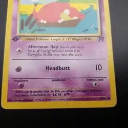 SLOWPOKE 67/82 - 1st Edition thick stamp - Vintage WOTC Pokemon Card - MP/HP - Image 3