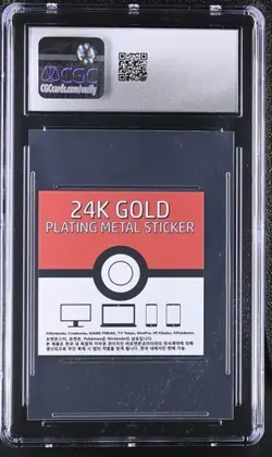 ✨✨✨ CGC 9 2023 Pokemon Candy Stickers Gastly 24K Gold Plating Korean - Image 2