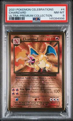 2021 Pokemon SWSH Celebrations Ultra-Premium Collection Charizard (Metal) PSA 8 - Image 1