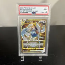 2022 POKEMON SWORD & SHIELD SILVER TEMPEST SECRET FULL ART/LUGIA VSTAR PSA 9 - Image 1