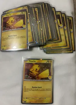 Pikachu 051/162 2026 Pokemon Day 30th Anniversary Promo Lot Of 33 ALL NEAR MINT - Image 1