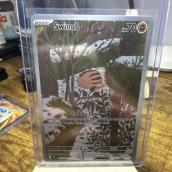 Pokemon TCG Swinub Illustration Rare Full Art Holo 165/159 SV09 HP 70 English - Image 1
