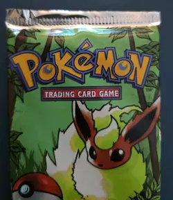 Pokemon Jungle 1999 Booster Pack Flareon Art New Sealed 742818060639 - Image 1