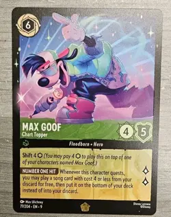 Disney Lorcana - Fabled - Max Goof - Chart Topper Legendary Non-Foil Rare NM/M - Image 1