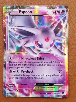 Espeon EX 52/122 Holo Ultra Rare EX BREAKpoint Pokemon TCG Card LP - Image 1