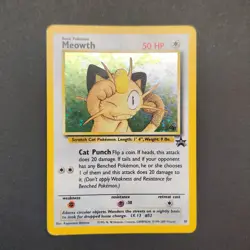 Pokemon TCG Karte - Meowth 10 Promo Holo Englisch Black Star - Image 3