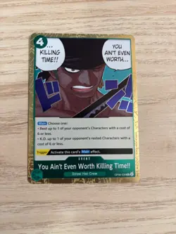 OP06-039 You Ain't Even Worth Killing Time!! English R NM One Piece TCG Card - Image 1